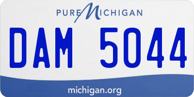 MI license plate DAM5044
