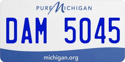 MI license plate DAM5045