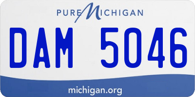 MI license plate DAM5046