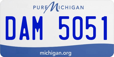 MI license plate DAM5051