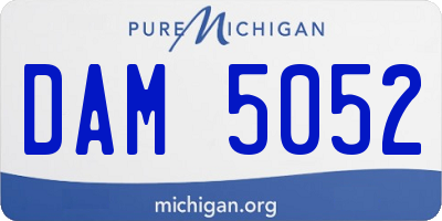 MI license plate DAM5052