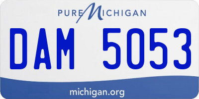 MI license plate DAM5053