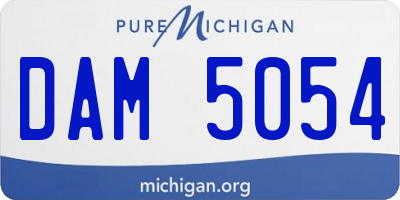 MI license plate DAM5054