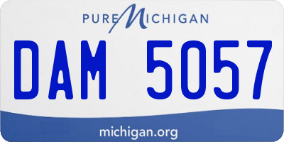 MI license plate DAM5057