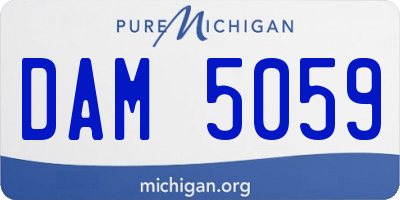 MI license plate DAM5059