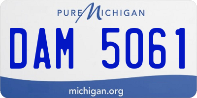 MI license plate DAM5061