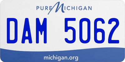 MI license plate DAM5062