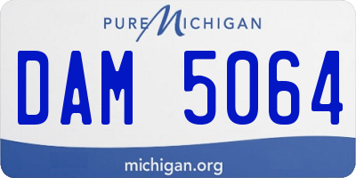 MI license plate DAM5064
