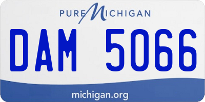 MI license plate DAM5066