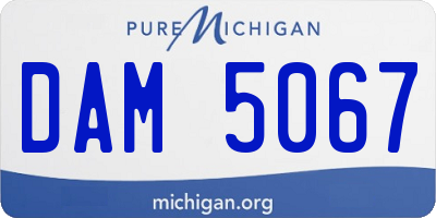 MI license plate DAM5067