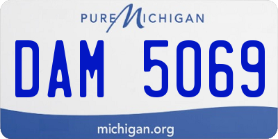 MI license plate DAM5069