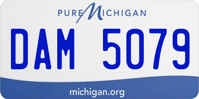MI license plate DAM5079