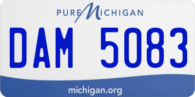 MI license plate DAM5083