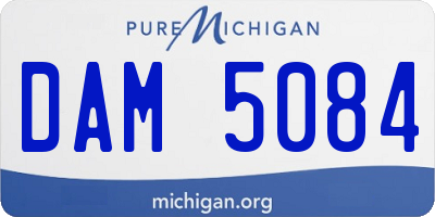 MI license plate DAM5084