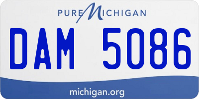 MI license plate DAM5086