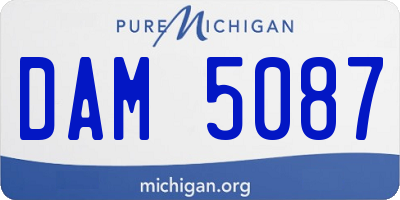 MI license plate DAM5087