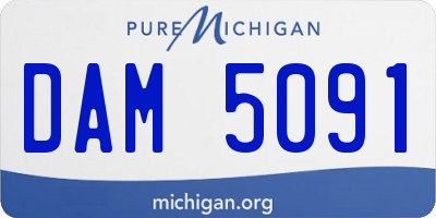 MI license plate DAM5091