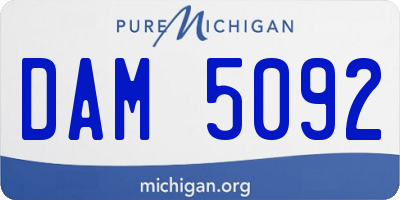 MI license plate DAM5092
