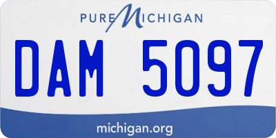 MI license plate DAM5097