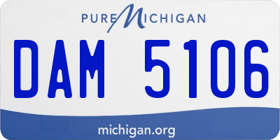 MI license plate DAM5106