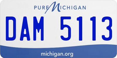 MI license plate DAM5113