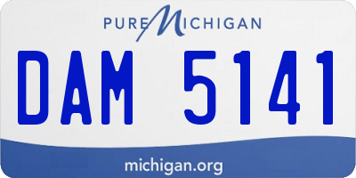 MI license plate DAM5141