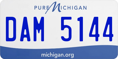MI license plate DAM5144