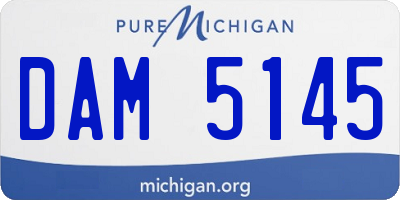 MI license plate DAM5145