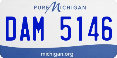 MI license plate DAM5146