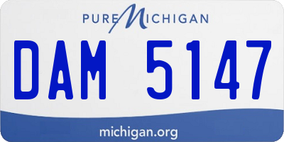 MI license plate DAM5147