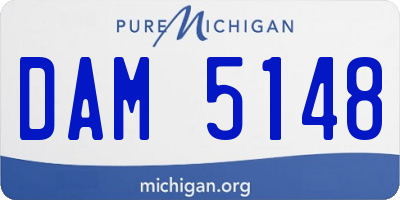 MI license plate DAM5148