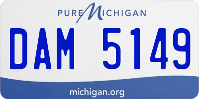 MI license plate DAM5149