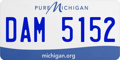 MI license plate DAM5152