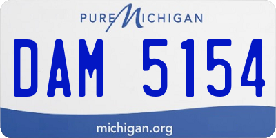 MI license plate DAM5154
