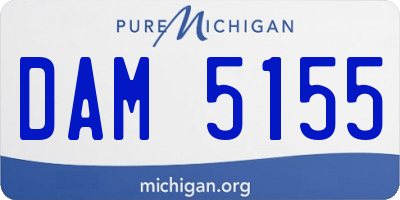 MI license plate DAM5155
