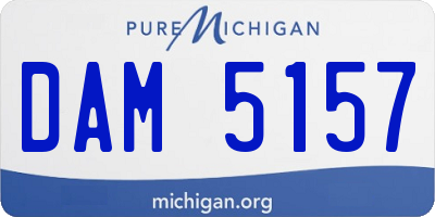 MI license plate DAM5157