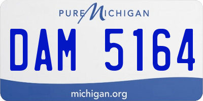 MI license plate DAM5164