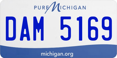 MI license plate DAM5169