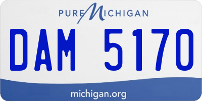 MI license plate DAM5170