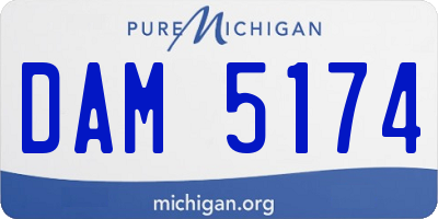 MI license plate DAM5174