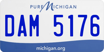 MI license plate DAM5176