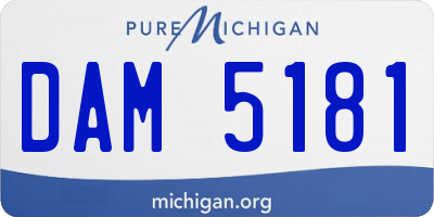 MI license plate DAM5181