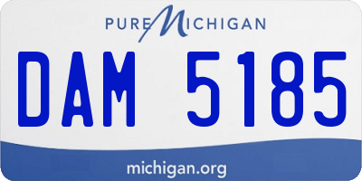 MI license plate DAM5185
