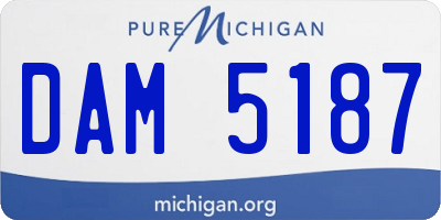 MI license plate DAM5187