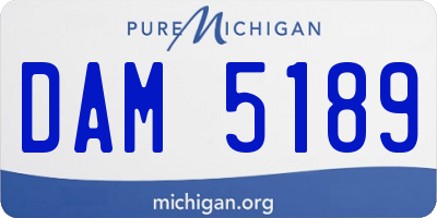 MI license plate DAM5189