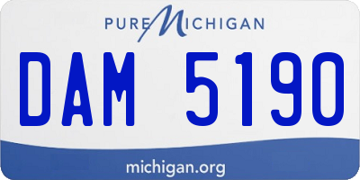 MI license plate DAM5190