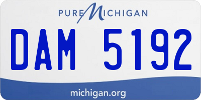 MI license plate DAM5192