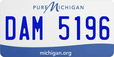 MI license plate DAM5196