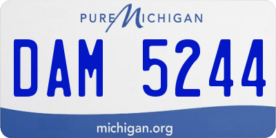 MI license plate DAM5244