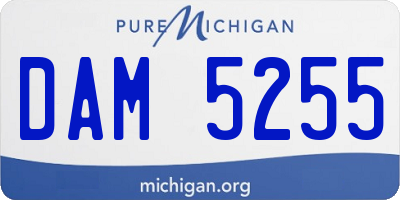 MI license plate DAM5255